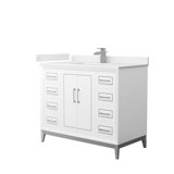 42'' Single Bathroom Vanity with Cultured Marble Top