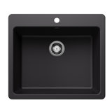 Liven SILGRANIT 25" L x 22" W Double Basin Drop-In/Undermount Kitchen Sink