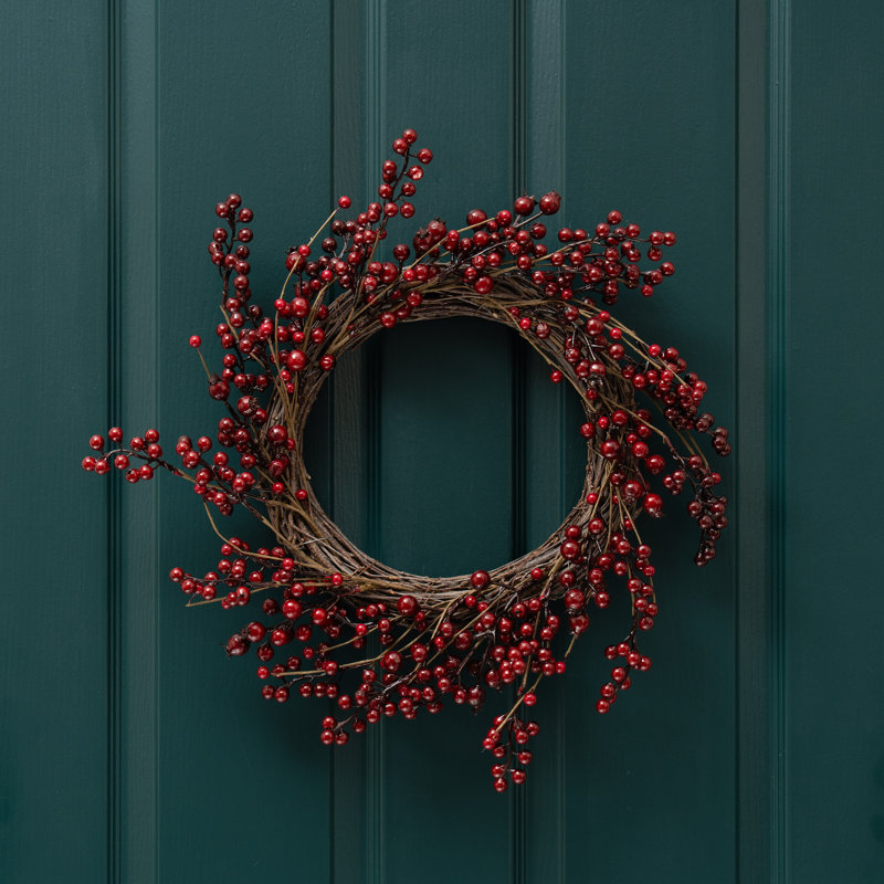 40cm Artificial Red Berry Wreath