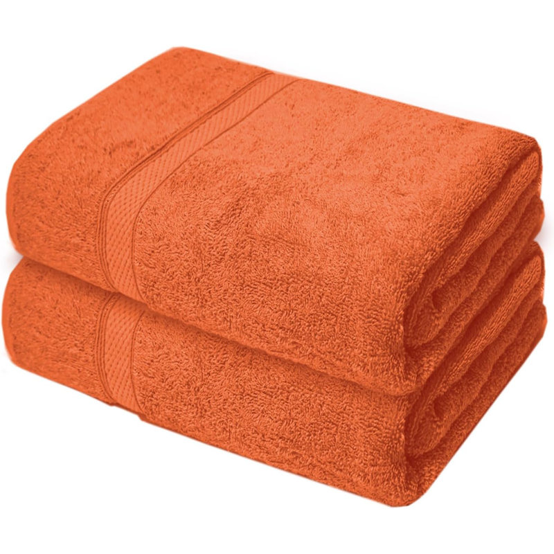 Nayim Turkish Cotton Bath Sheet, Orange
