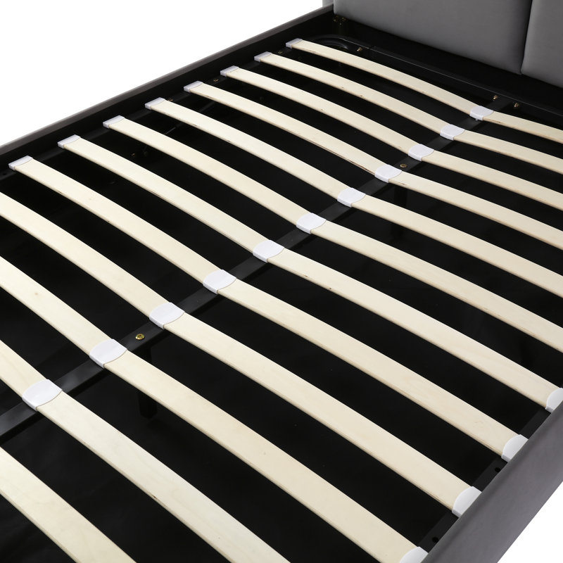 Upholstered Ottoman Storage Bed, Double (4'6), Grey