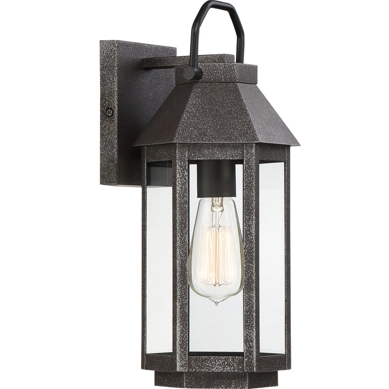 Lanterne murale d'extérieur noire House House, H 14,75 po x l 6,5 po x P 6,5 po