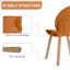Summer - Ensemble de 4 chaises orange tropical - Pieds en bois de chêne rouge et ensemble de mobilier de salle à manger et de salon en PP