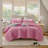 4-Piece Full/Queen 4pcs Quilt Set,Pink