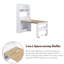 Table de salle à manger pliable de 33,5 po de largeur avec huche, table pliante-1208359926