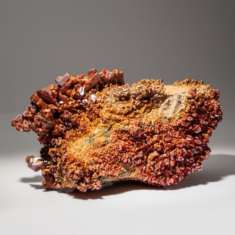 Vanadinite Crystal Cluster On Matrix from Mibladen, Atlas Mountains, Kh©Nifra Province, Morocco