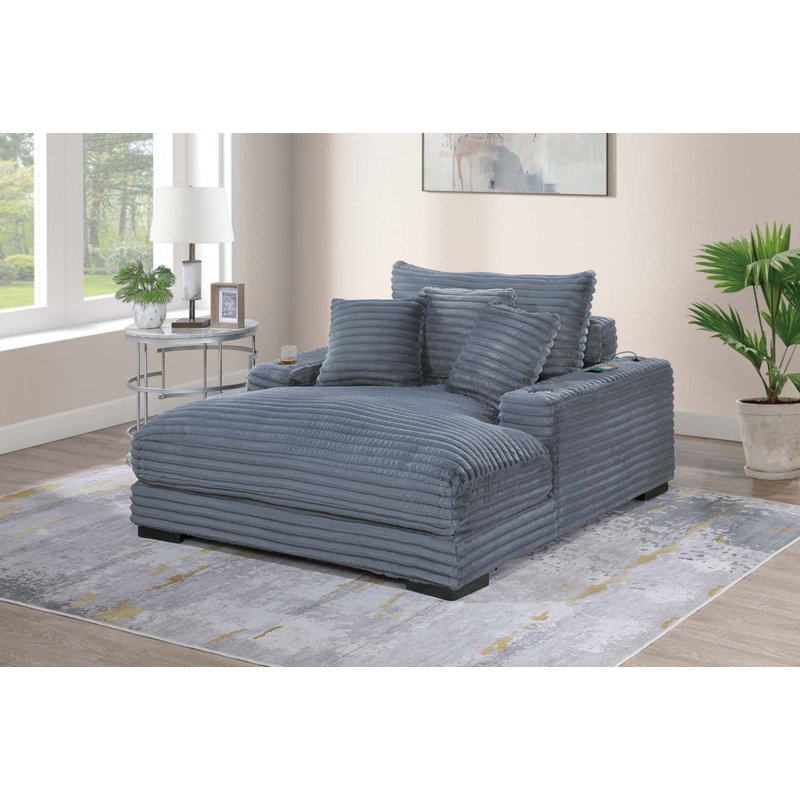 Chaise longue moderne avec 2 porte-gobelets