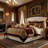 57" Velvet Button Tufted Wingback King Bed Frame with Storage Drawers, No Box Spring Needed, Beige-11630335-11630334