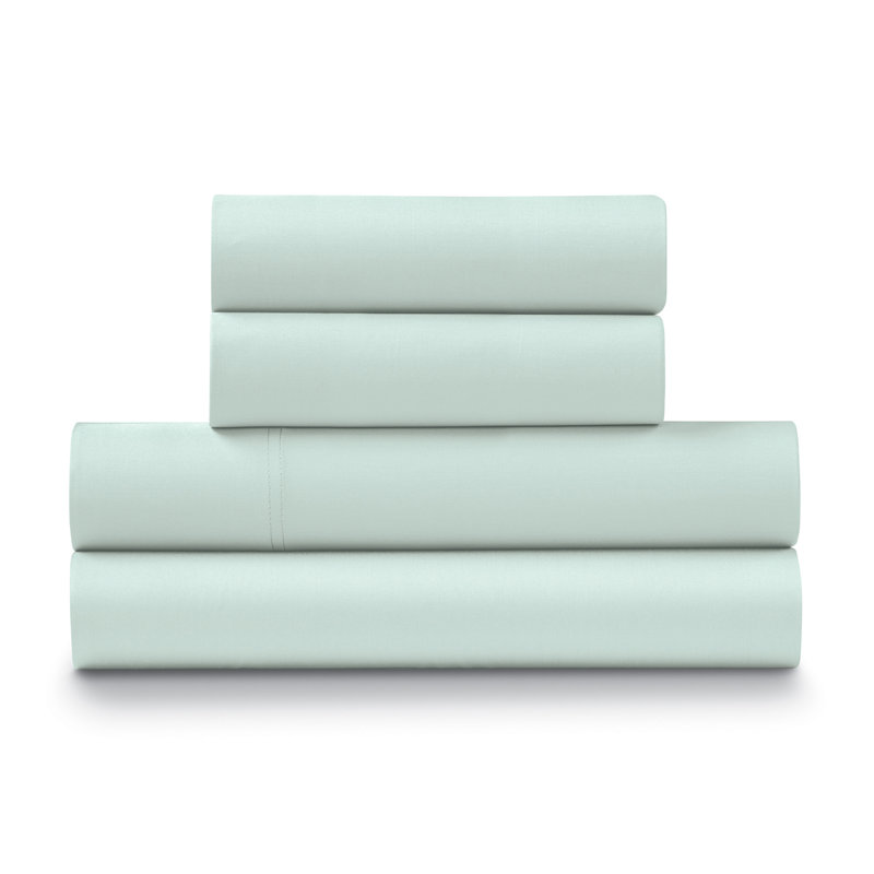  100% Cotton Percale Crisp and Cool Sheet Set (4 PC.), Queen, Mint