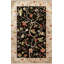 Tapis décoratif noir multicolore à motif floral-1320440952