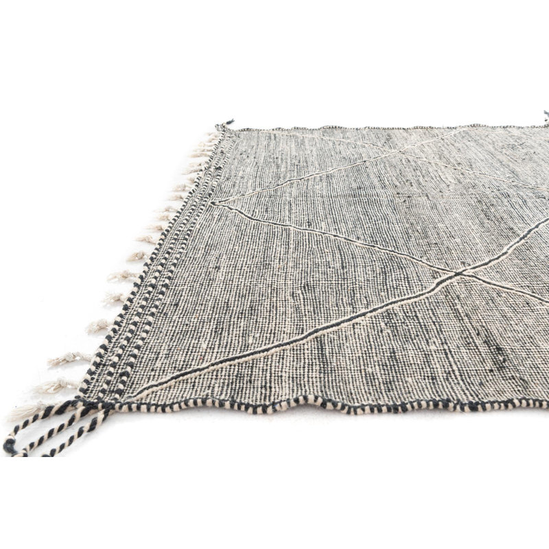 Tapis noir et blanc Odea