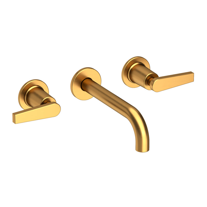Dorrance Wall Mount Bathroom Faucet, Satin Gold