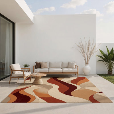 Tapis intérieur et extérieur Ember Traces