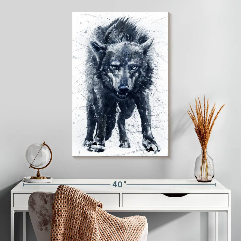 Brampt Angry Wolf, 30" H x 20" W