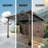 12 FT X 14 FT  Outdoor Modern Hardtop Slope Roof Gazebo With Side Privacy Screen and 4 Storage Pouches