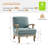 Amilio 28" W Farmhouse Polyester Armchair with Solid Wood Legs-347163609