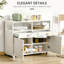 Buffet polyvalent avec plusieurs options de rangement et design élégant
