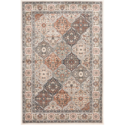 Bungalow Rose Orion Noriani Beige/Grey Oriental Indoor Polypropylene Area Rug