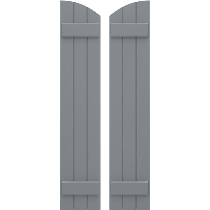 Volets de planche-n-lattes jointes avec plateau elliptique Americraft (2 lattes) (par paire), Océan, 10 1/2", 62"