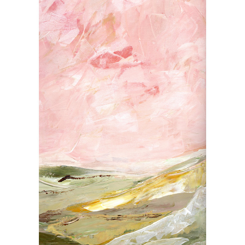 «Feico Green And Pink Hills II» sur toile par Marcy Chapman, H 12 po x l 8 po x P 1,25 po