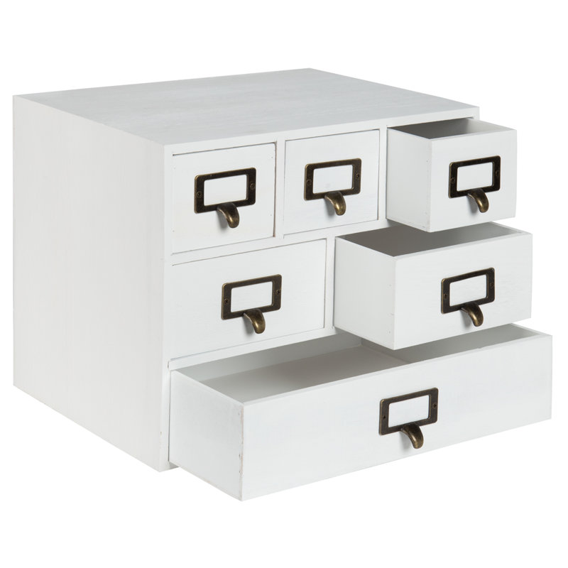 Wood Desk Organizer, White