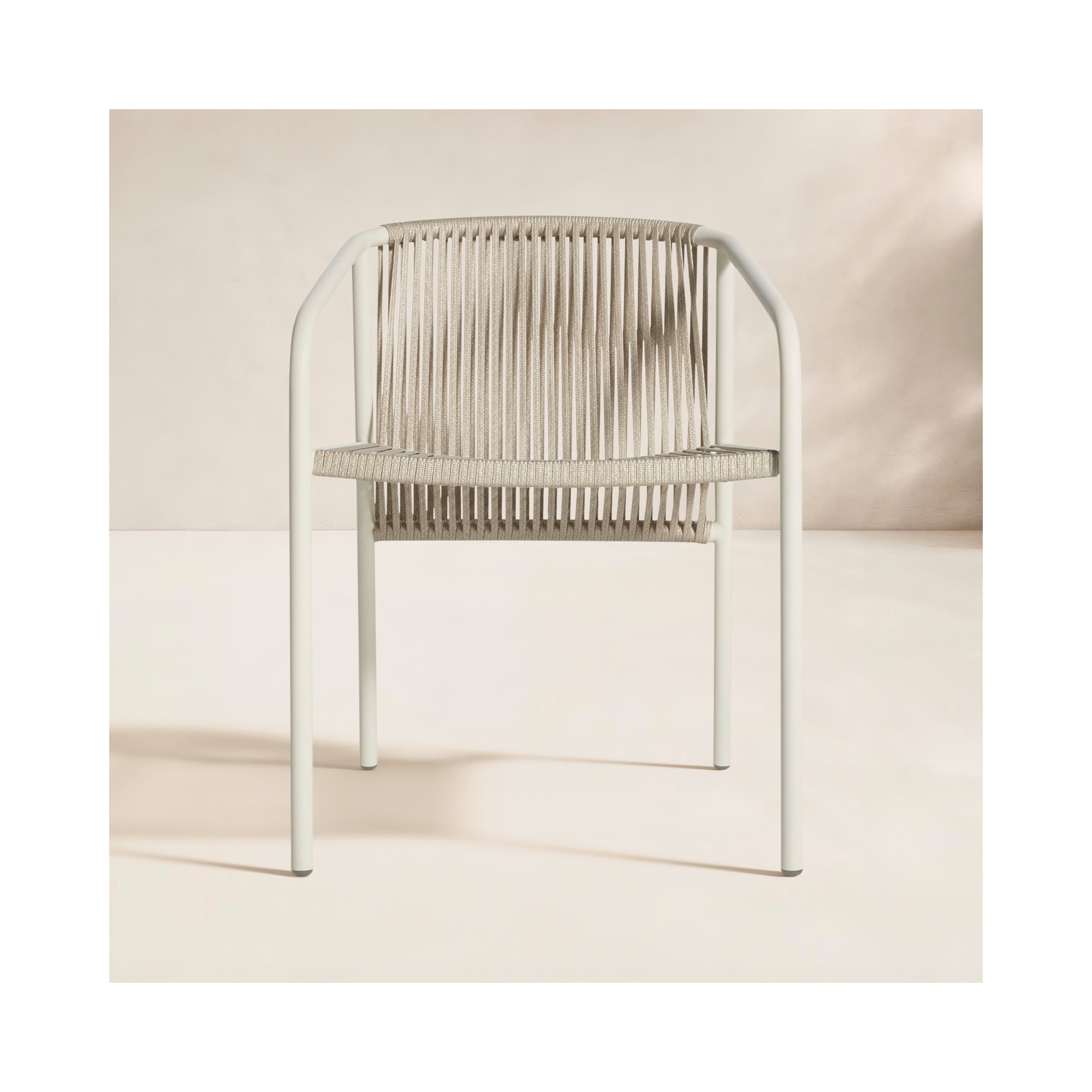 Lookout Premium All-Weather Wicker Outdoor Dining Armchair, White