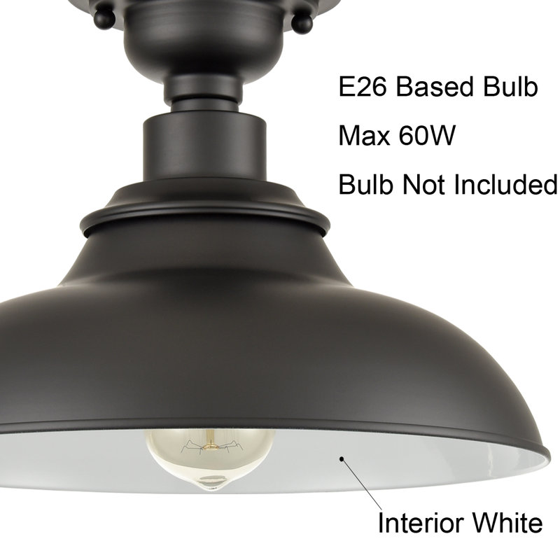 Ionathan Semi Flush Mount, Matte Black