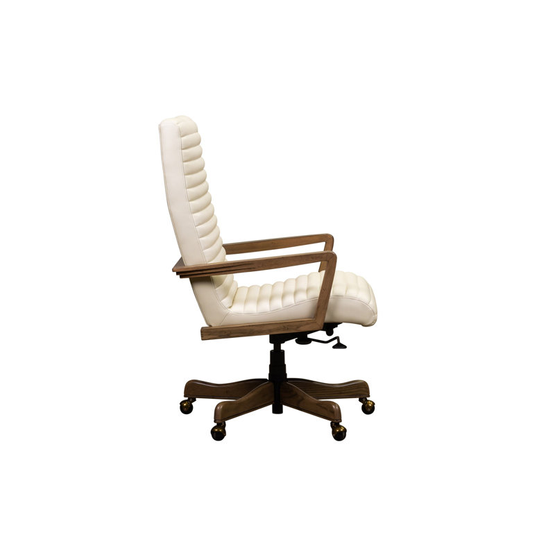 Kenan Executive Swivel Chair in Murphy Sky, Ashland Pearl