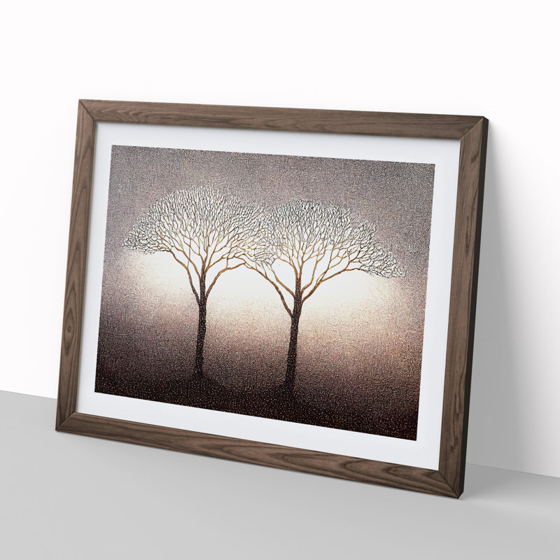 Dazzling Trees - Single Picture Frame Print, 25cm H x 34cm W x 2cm D, Walnut
