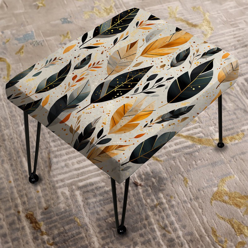Tribal Fusion Marble Motif V - Repose-pieds rectangulaire en marbre