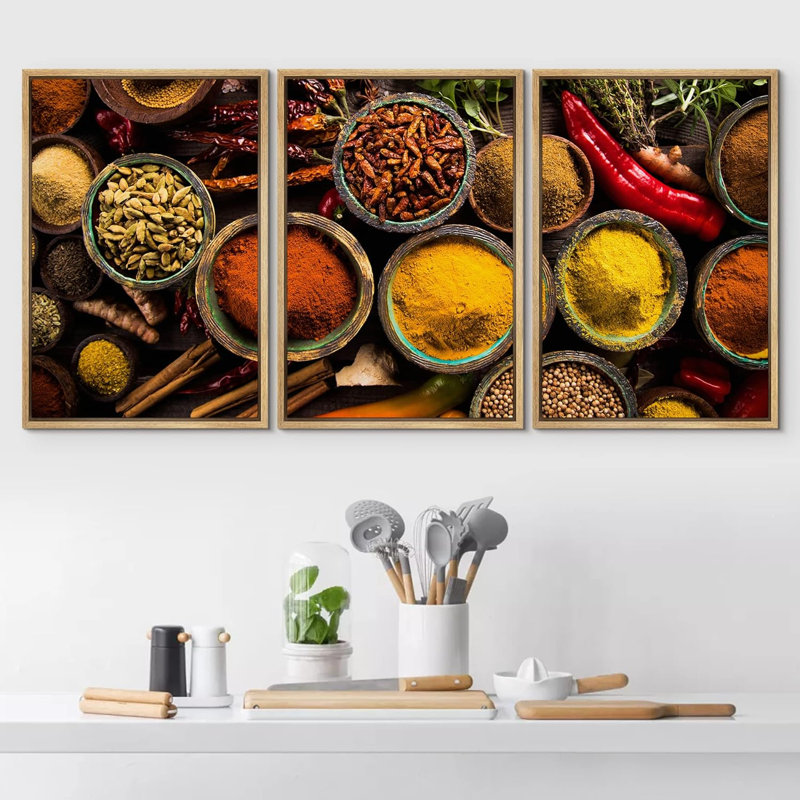 Indien Garam Masala Curcuma Mélange d'épices Cuisine et cuisine Photographie Réalisme Décor, Cadre naturel flottant