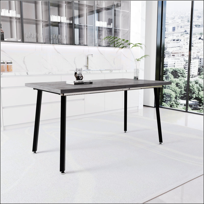 Table de salle à manger de cuisine moderne extensible 55,12 à 70,87 po