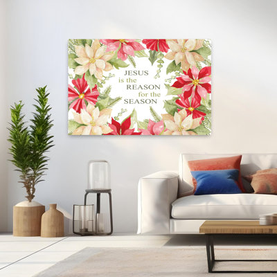 «Jesus Is The Raison For The Season», art contemporain du poinsettia