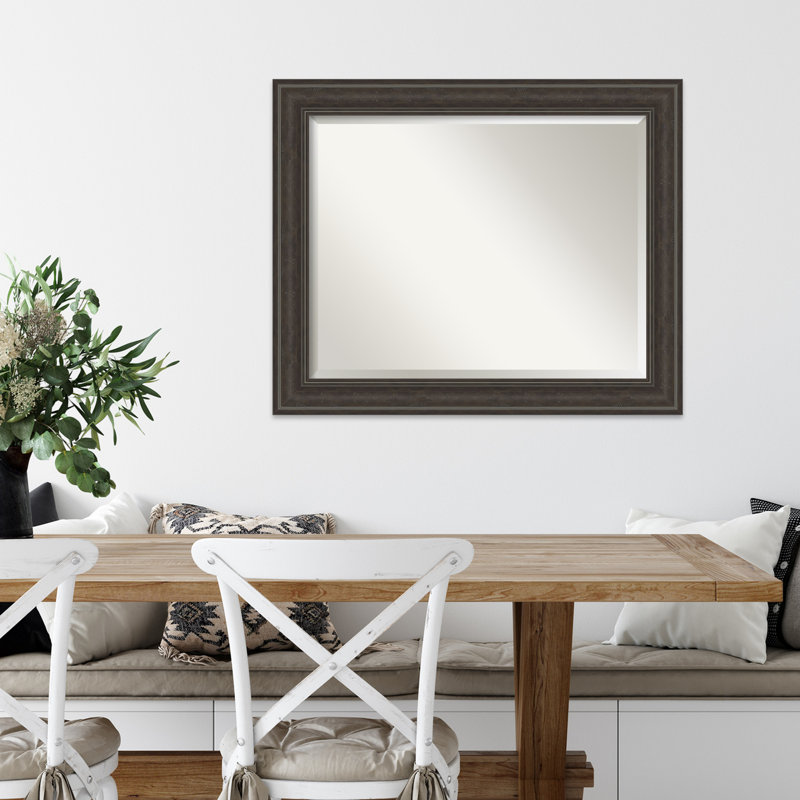 Miroir mural Eckel, Brun foncé, 27,5 po x 33,5 po