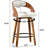 Modern Faux Leather Swivel 30'' Bar Stools, Bucket Seat Bar Stools with Wood Frame-122503865-119858572