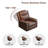 Rocker Recliner Chair with USB Charging Port, 360° Swivel Recliner Sofa, Oversized Electric Reclining Sofa for Adults, nursing chair with Overstuffed Cushion and Back (Brown)-1068970195