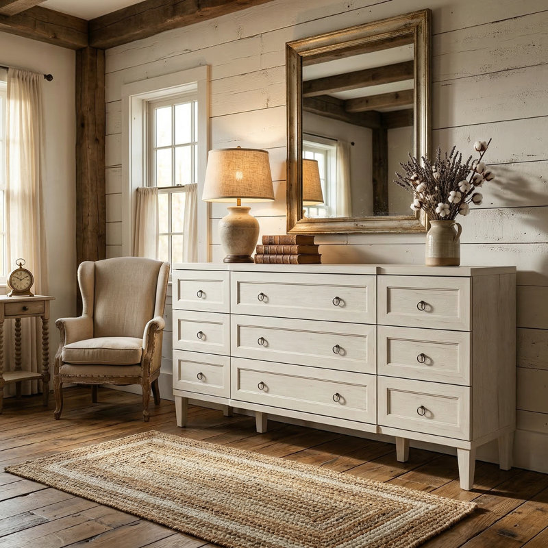 9 Drawer Double Dresser