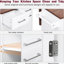 Chariot de cuisine de 47,2 pouces avec abattant, 9 roulettes universelles et porte-serviettes de style, tablette réglable, tablette latérale amovible à deux tiroirs pour îlot de cuisine blanc, 3 poubelles de rangement-1056897623