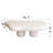 46.5" Cloud Coffee Table for Living Room, Modern Cream Accent Table with 4 Sturdy Legs, Large Center Table for Apartment, Kid Safe Round Edges
