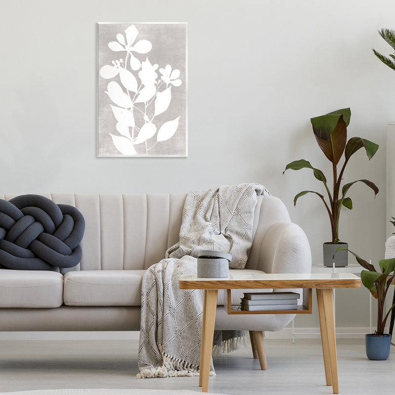 Plaque murale Minimalist Foliage Impression, design par Stellar Design Studio, H 19 po x l 13 po