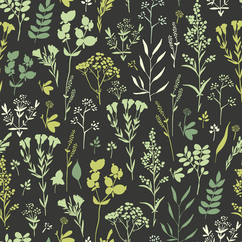 Rouleau de papier peint Quinnesec Herbs, L 10,42 pi x l 25 po