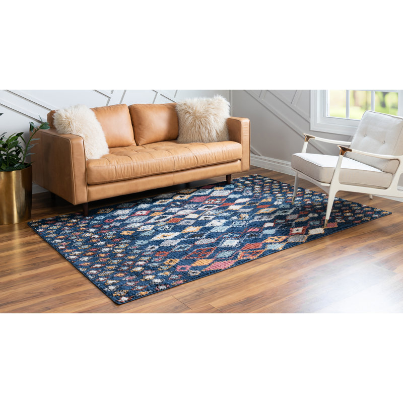 Geometric Indoor Rug, Rectangle 5'1" x 8'