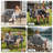 Loveseat Camping Chair with Mat, Double Camping Chair Folding Chair for Two People, Gray