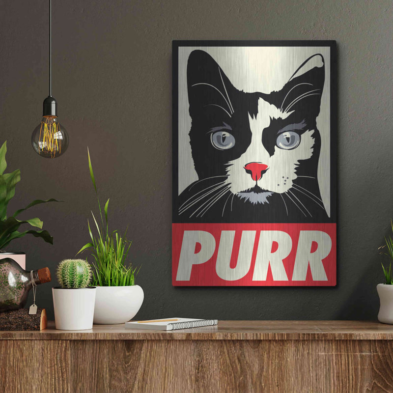 «Purr Propaganda» par Rachel Caldwell, H 16 po x l 12 po