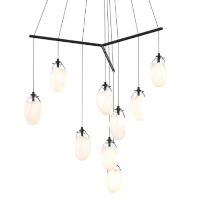 Liquid 9 - Light LED Pendant, Poured White