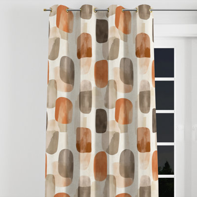 Rideaux obscurcissant Modern Room - Rideau à œillets orange chaud Shibui - 1 panneau