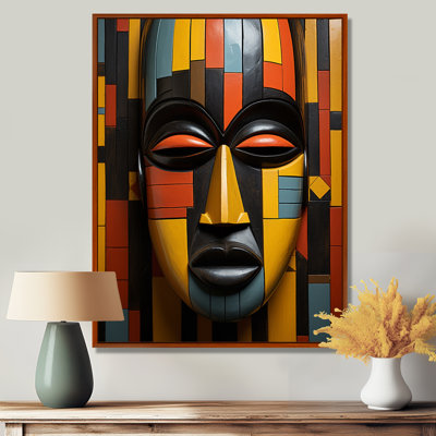 Bonneval African Tribal Mask Kente II - African Tribal Wall Art