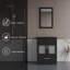 Freestanding Under Sink Cabinet with Drawer, Bathroom Storage Cupboard with Glass, Basin Vanity Unit-1191827387
