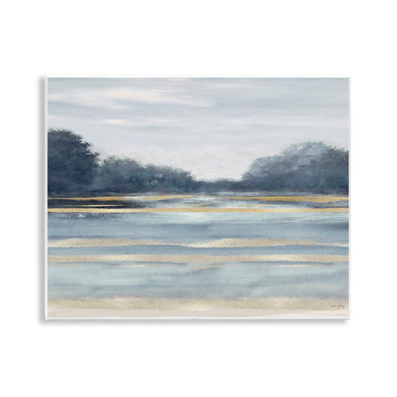 Plaque murale Lake & Trees Tranquility, design par Amber Sterling