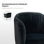 Fauteuil demi-tonneau en velours capitonné Ratzlaff-380475269